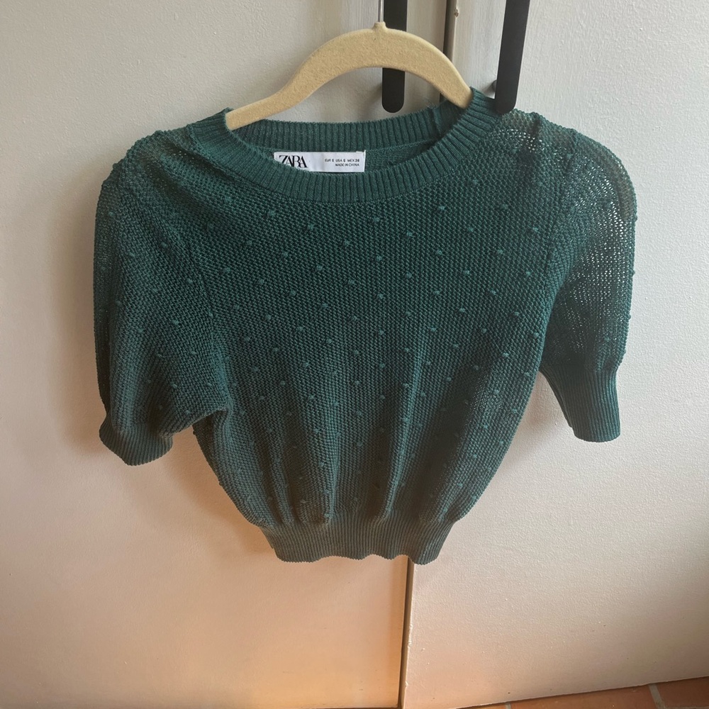 Zara Teal Top